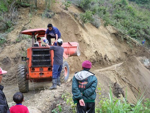 Landslide on the Bontoc road