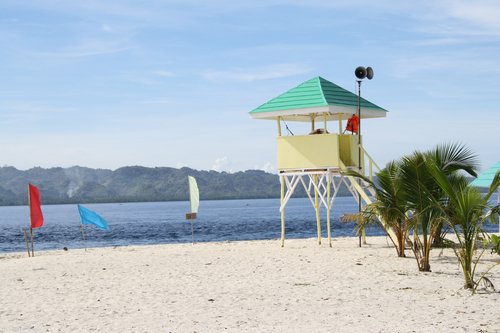 sandy white beach
