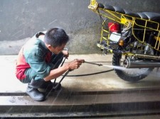 Washing salt water off the bike