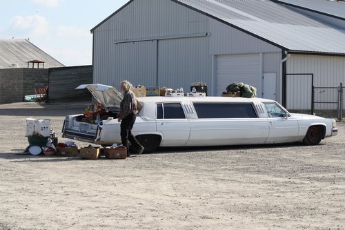 stretch limo at amish auction