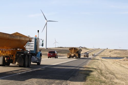 trucks heading north