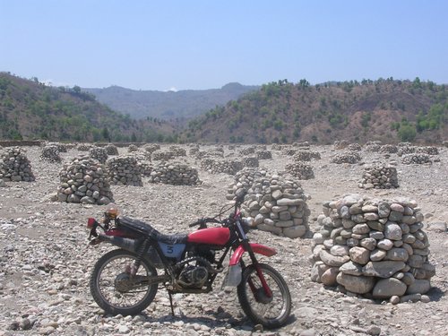 Oecussi riverbed Oecussi riverbed in the dry season