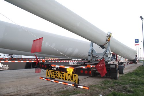 windmill baldes being delivered